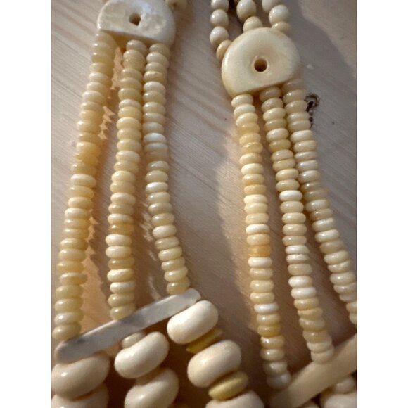 Vintage Venetian African Trade Bead Necklace Glass Carved Bone Layers Millefiori - Picture 7 of 12